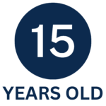 Icon shows a 15 and then has text for "Years old"