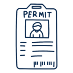 icon shows a document that says permit and has a picture