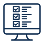 icon shows a computer screen with check boxes on it