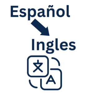 Icon shows "Espanol" with an arrow pointing to Ingles and then a symbol for translation